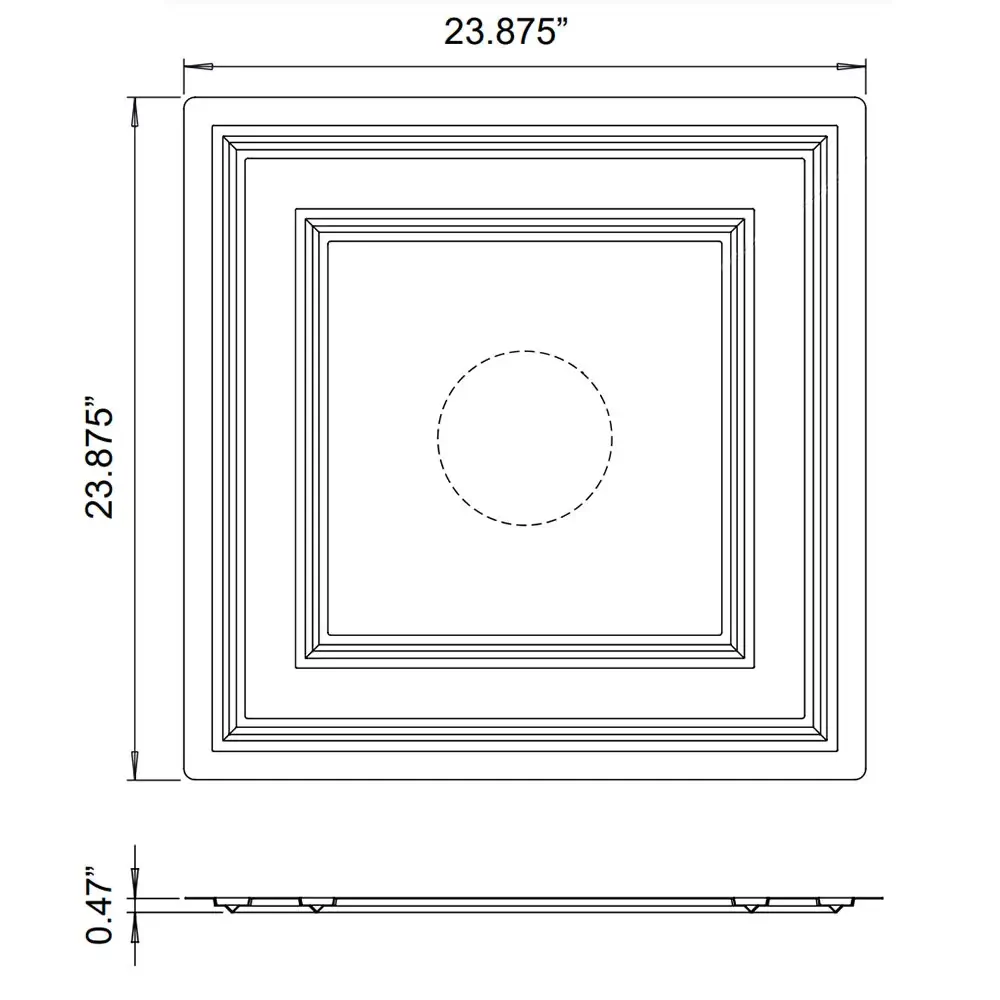 ceilume cambridge 2x2 dimension