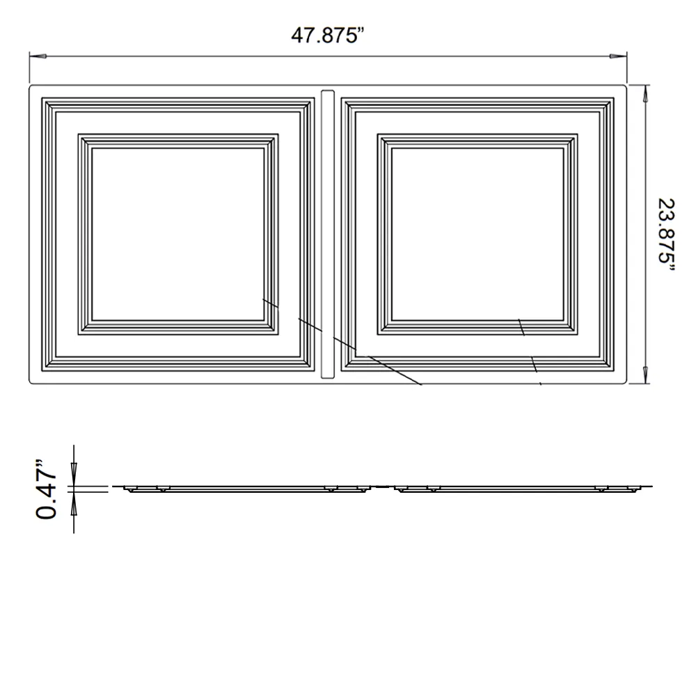 ceilume-cambridge-2x4-dimension Dimensions Cambridge 2 x 4
