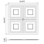 ceilume jackson 2x2 dimension